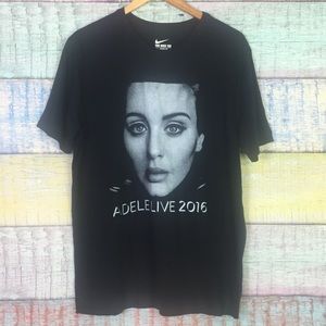 Adel Live Nike 2016 Black Band Tour T Shirt